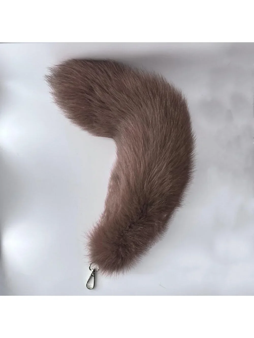 Women's Brown Pendant Cosplay Costume Halloween Furry Tails Keychain Handbag